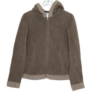 Patagonia L Womens Synchilla Arctic Jacket Hooded Gray Brown Gorpcore *flaw